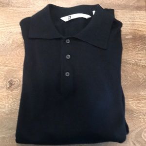 Long sleeve Black Polo Sweater
